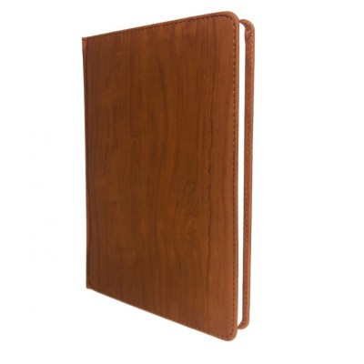 Записная книжка KAZMIR 136л. клетка .А5 , коричневый, древесный софтач